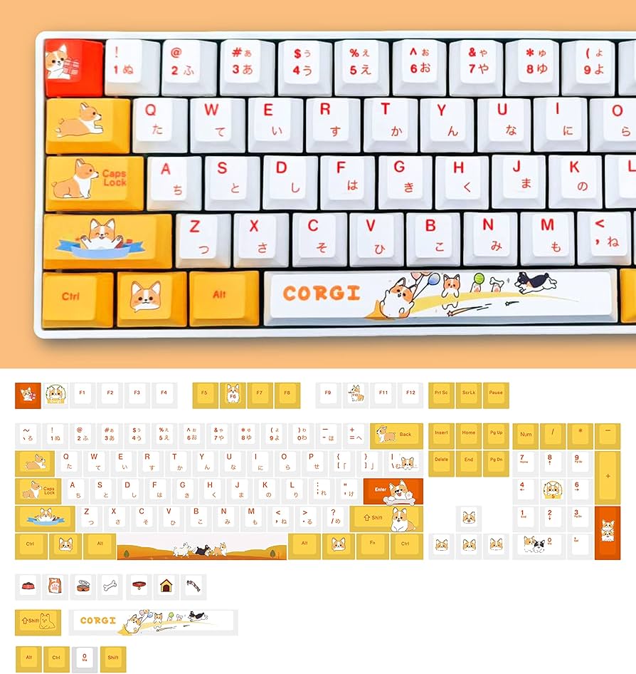 Amazon.co.jp: POPKEEY コーギー 犬 日本語キーキャップ Cherry MX
