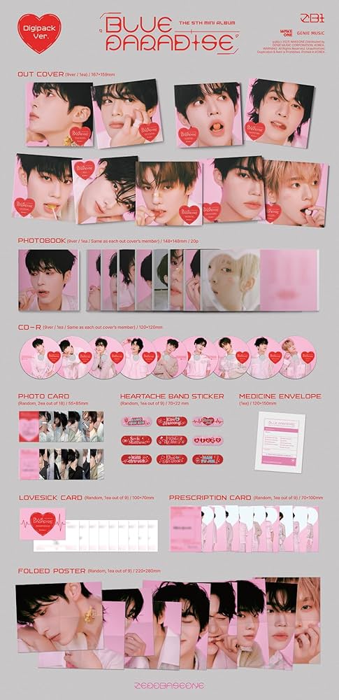 Amazon.com: ZEROBASEONE Blue Paradise [Digipack Ver.] 5th Mini