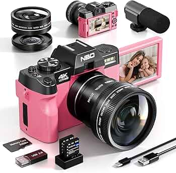 Amazon | NBD 4K 4800万画素・60FPSデジタルカメラ【マクロ+広角レンズ