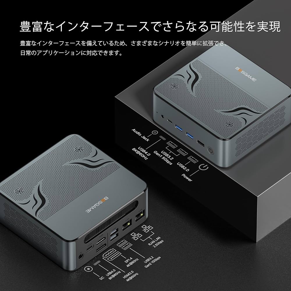 Amazon.co.jp: BOSGAME M2 ミニPC Ryzen 9 7940HS 32GB DDR5 1TB M.2