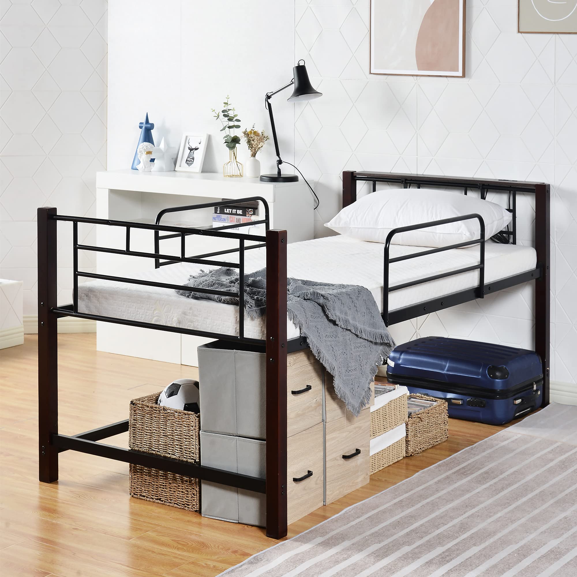 Amazon｜パイプベッド シングルベッド ロータイプベット パイプ ベット