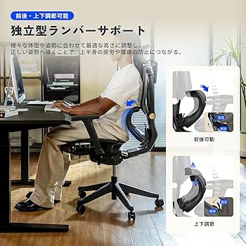 Amazon.co.jp: FLEXISPOT オフィスチェア デスクチェア C7 人間工学
