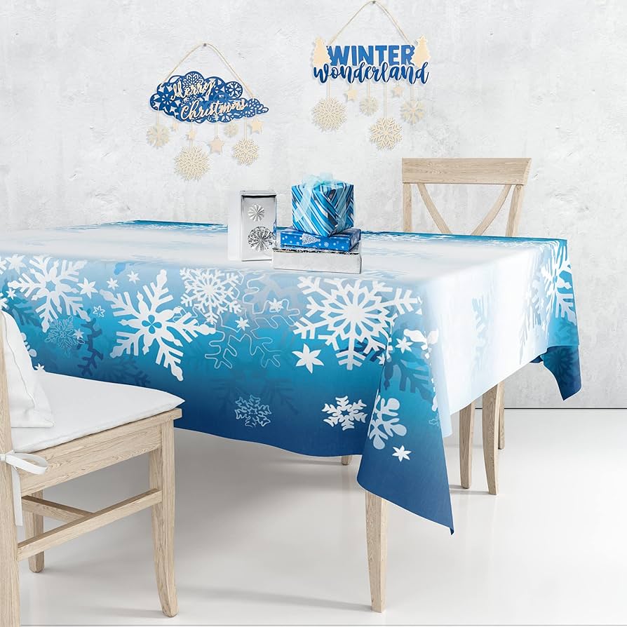 Amazon.co.jp: 雪の結晶テーブルクロス 54インチx108インチ 長方形
