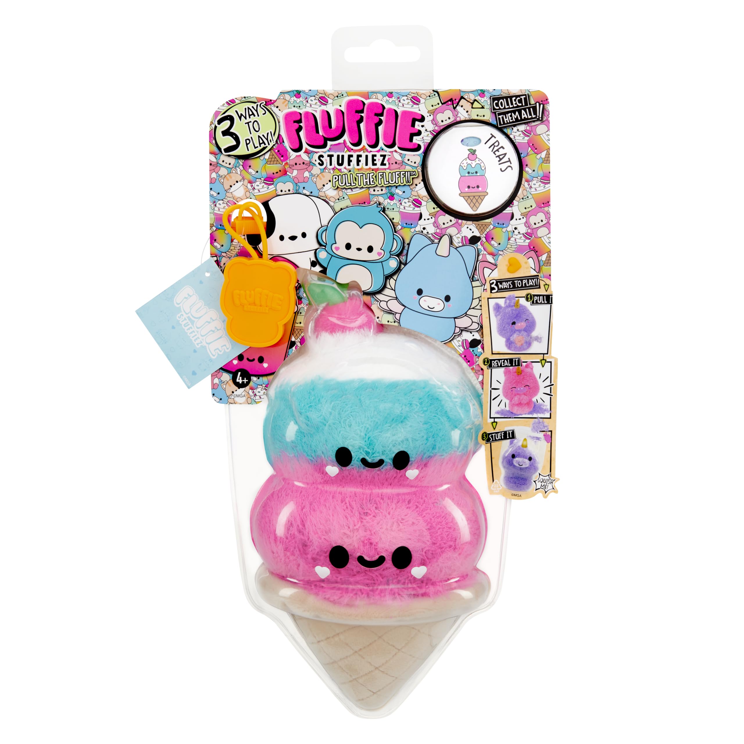 Amazon.com: Fluffie Stuffiez Double Scoop Ice Cream Small
