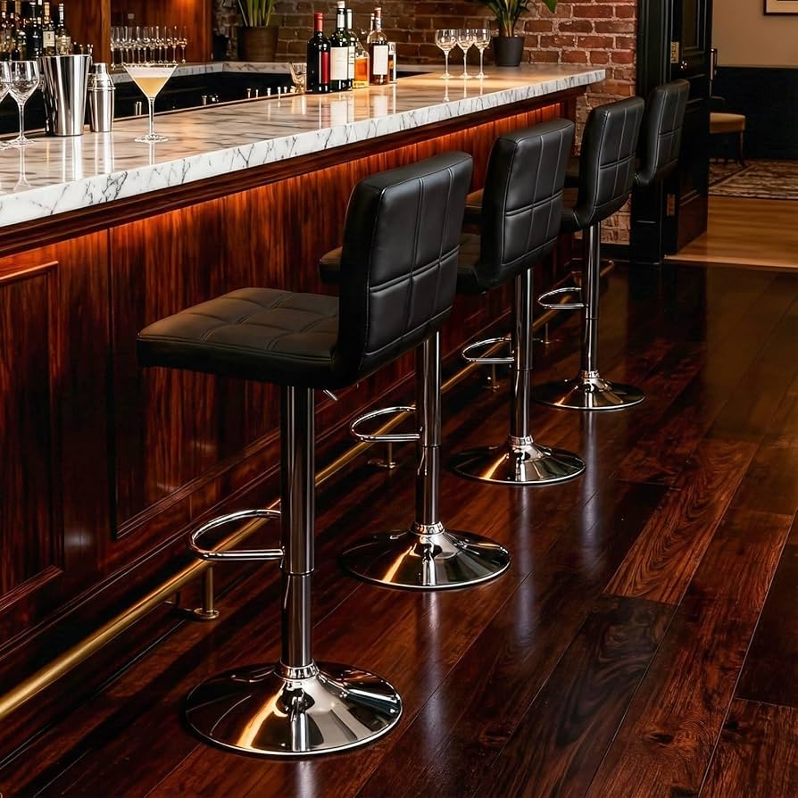 Amazon｜ZENY カウンターチェア 4脚セット 昇降式 回転 カウンター椅子