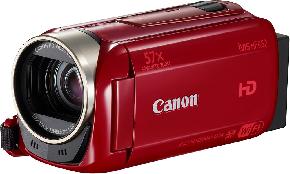 Amazon | Canon デジタルビデオカメラ iVIS HF R52 レッド 光学32倍