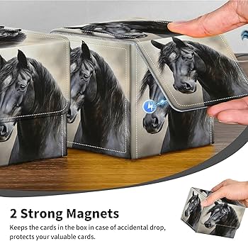 Amazon.com: HEAKIERG Black Horse Card Deck Box Organizer, 100+