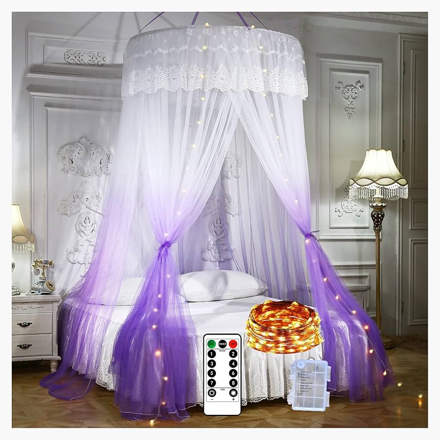 Amazon｜エレガントなベッドネットキャノピー蚊帳ベッドキャノピー