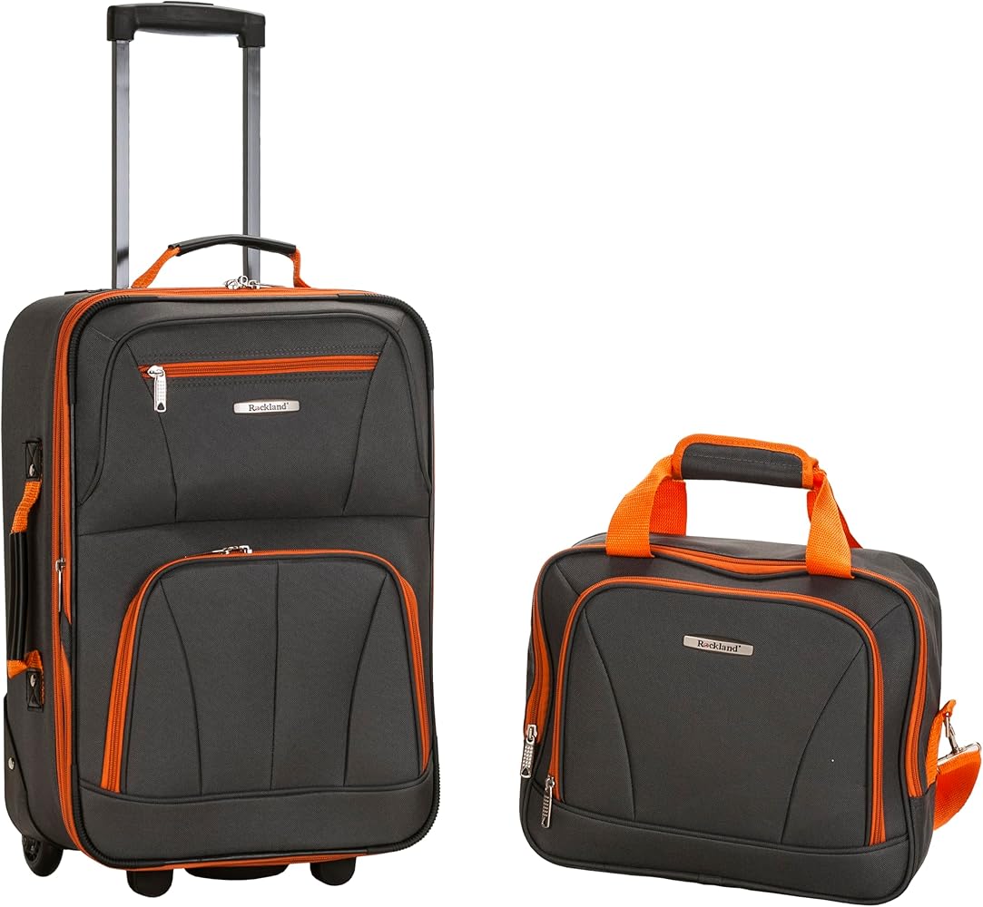 Amazon.com: Rockland Fashion Expandable Softside Upright Luggage