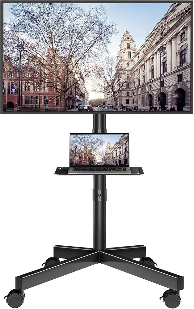 Amazon.co.jp: BONTEC テレビスタンド 移動式 キャスター付き 壁寄せ