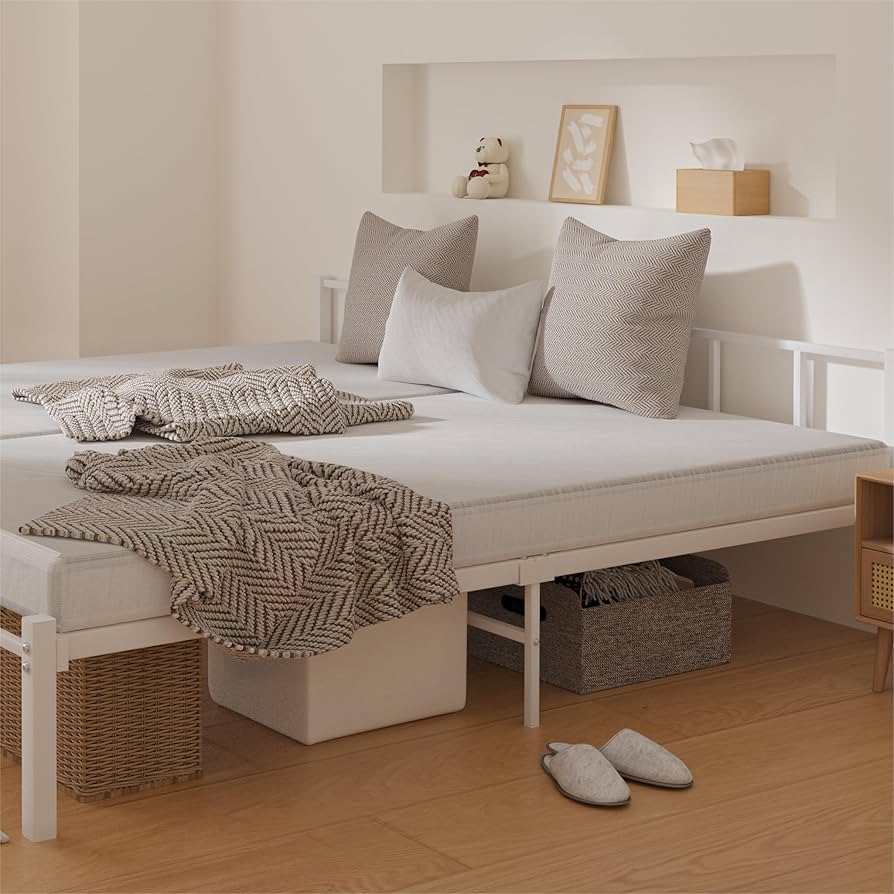 Amazon｜LunarLight スチールパイプベッド ベッドフレーム 幅97.5奥行