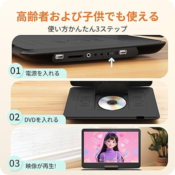 Amazon.co.jp: 【新機種·15.6インチHD大画面】Surfola ポータブルDVD