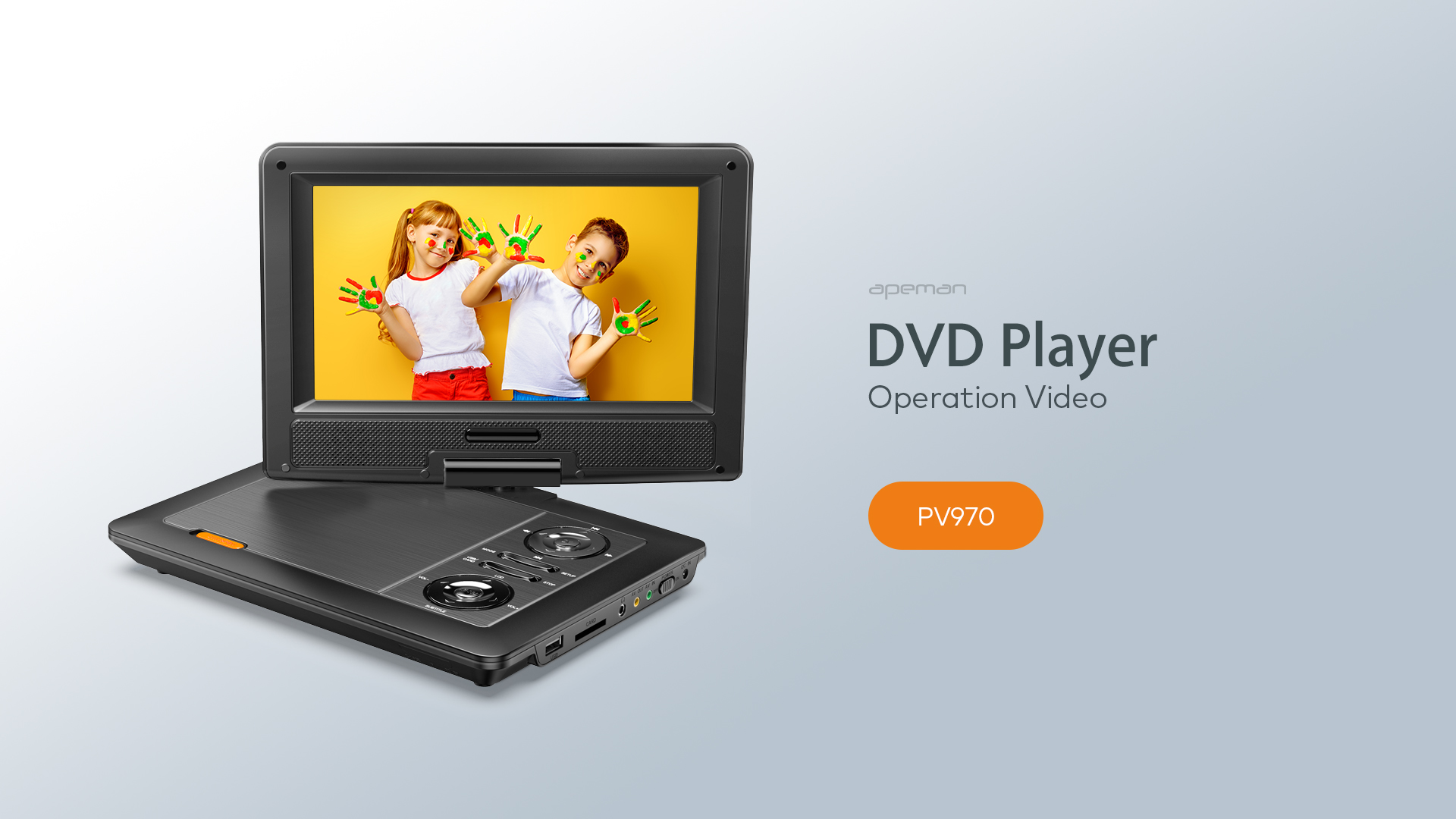 Watch APEMAN 12'' Portable DVD Player with 9.5'' Swivel Screen on