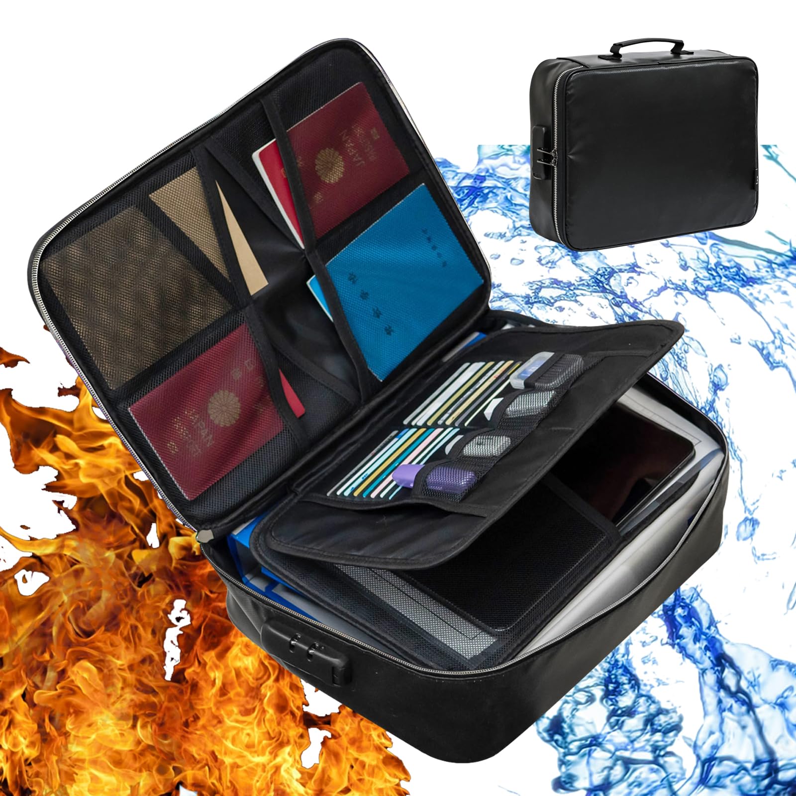 Amazon.co.jp: ottostyle.jp 耐火バッグ 耐火ケース 貴重品を火事や