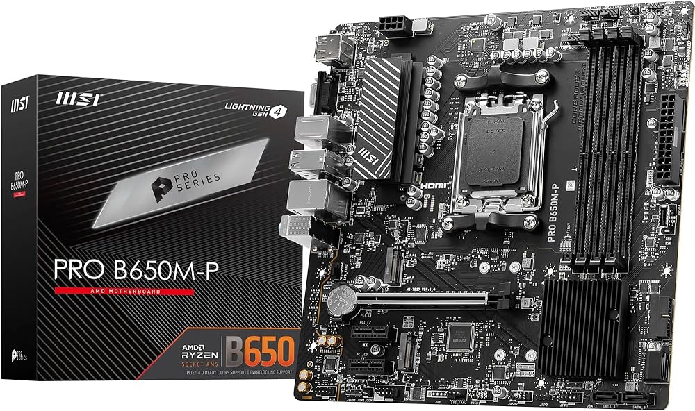 Amazon | MSI Pro B650M-P AM5 mATX マザーボード、AMD B650 チップ
