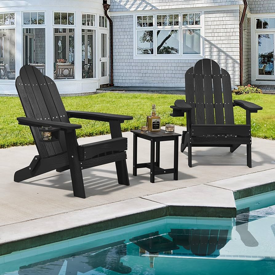 Amazon.com : LUE BONA Folding Adirondack Chair Set of 2 with