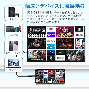 Amazon.co.jp: Acouto XC18 Max モバイルモニター 4K 18.4インチ 疲れ