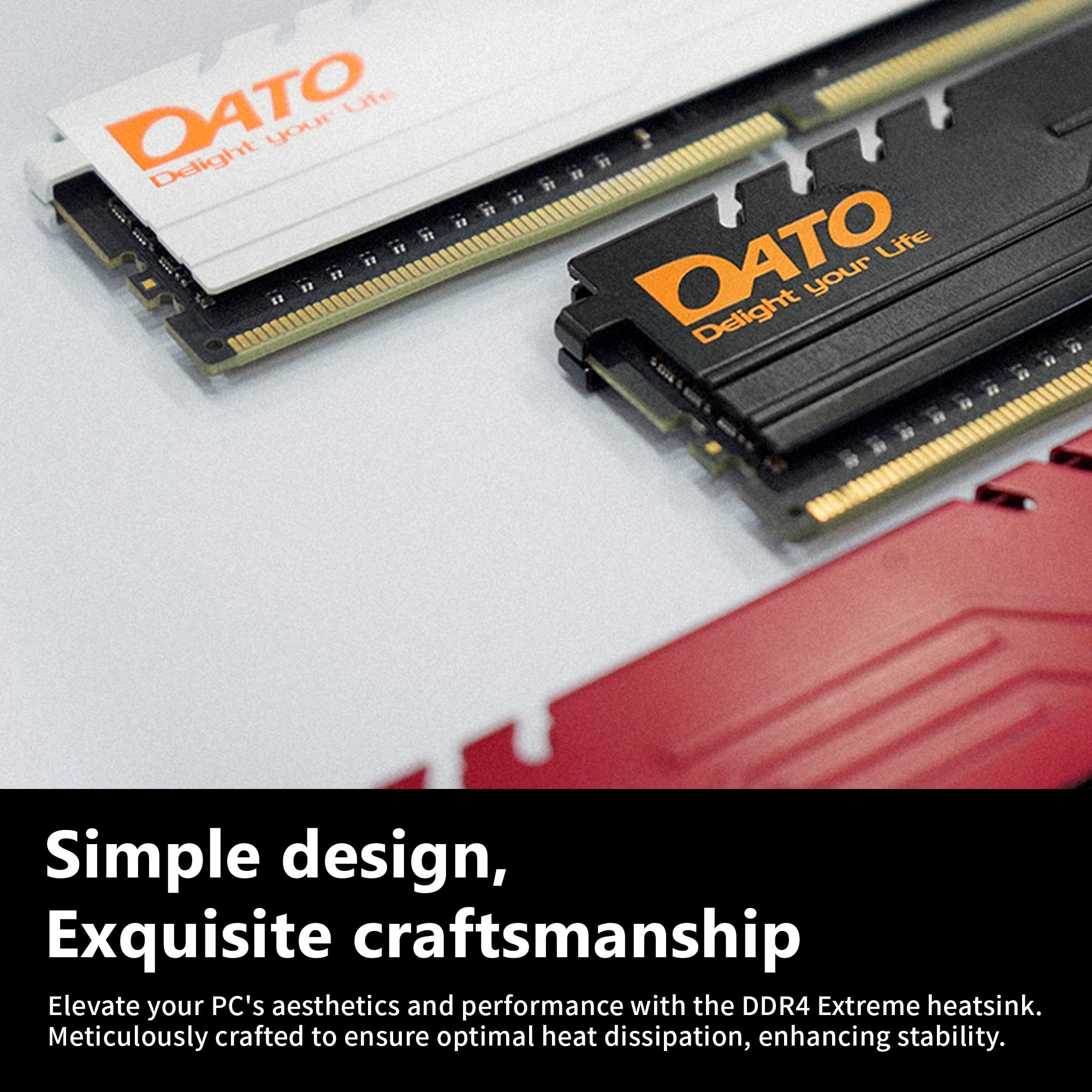 DATO 32GB RAM (16GBx2), DDR4 3200MHz with Heatsink, PC4-25600 CL16