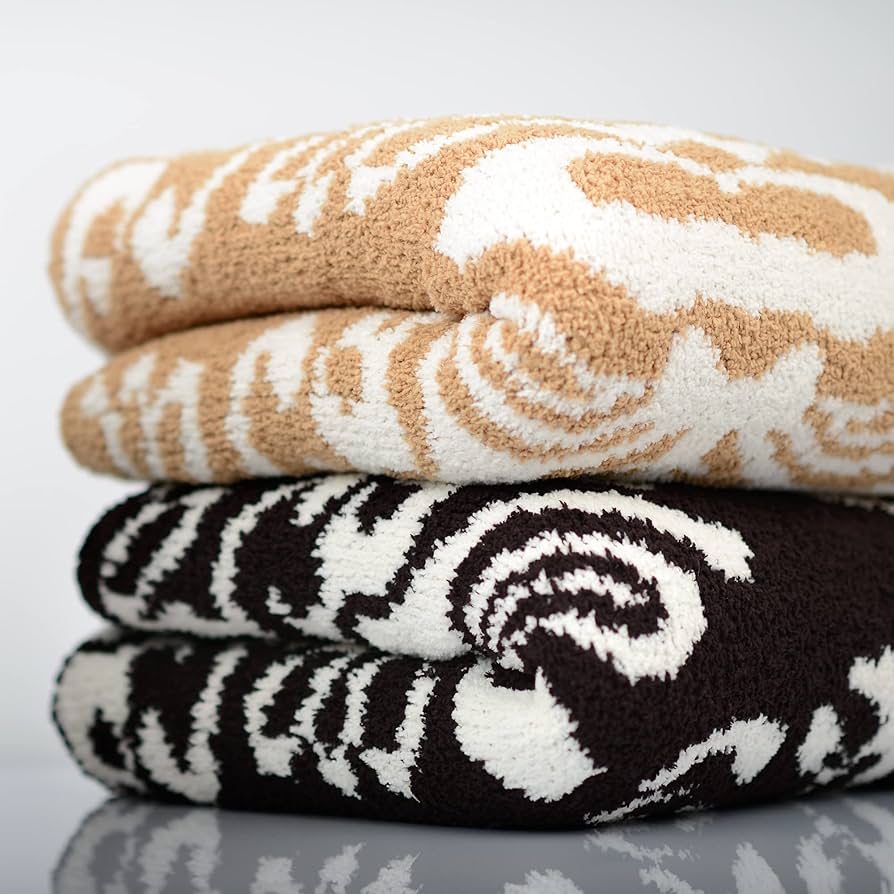 Amazon｜[カシウェア]Kashwere Damask Patterned Throw ダマスク 織柄