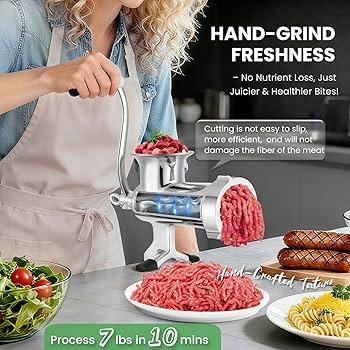 Amazon.co.jp: Huanyu ミンチ機 手動式ミンサー ミートチョッパー 304