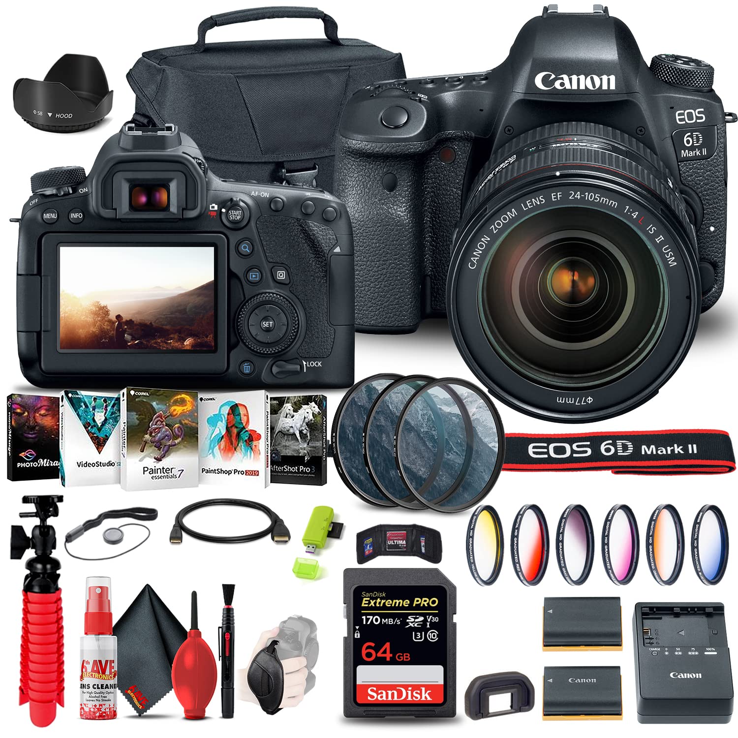 Amazon.com : Canon EOS 6D Mark II DSLR Camera with 24-105mm f/4L