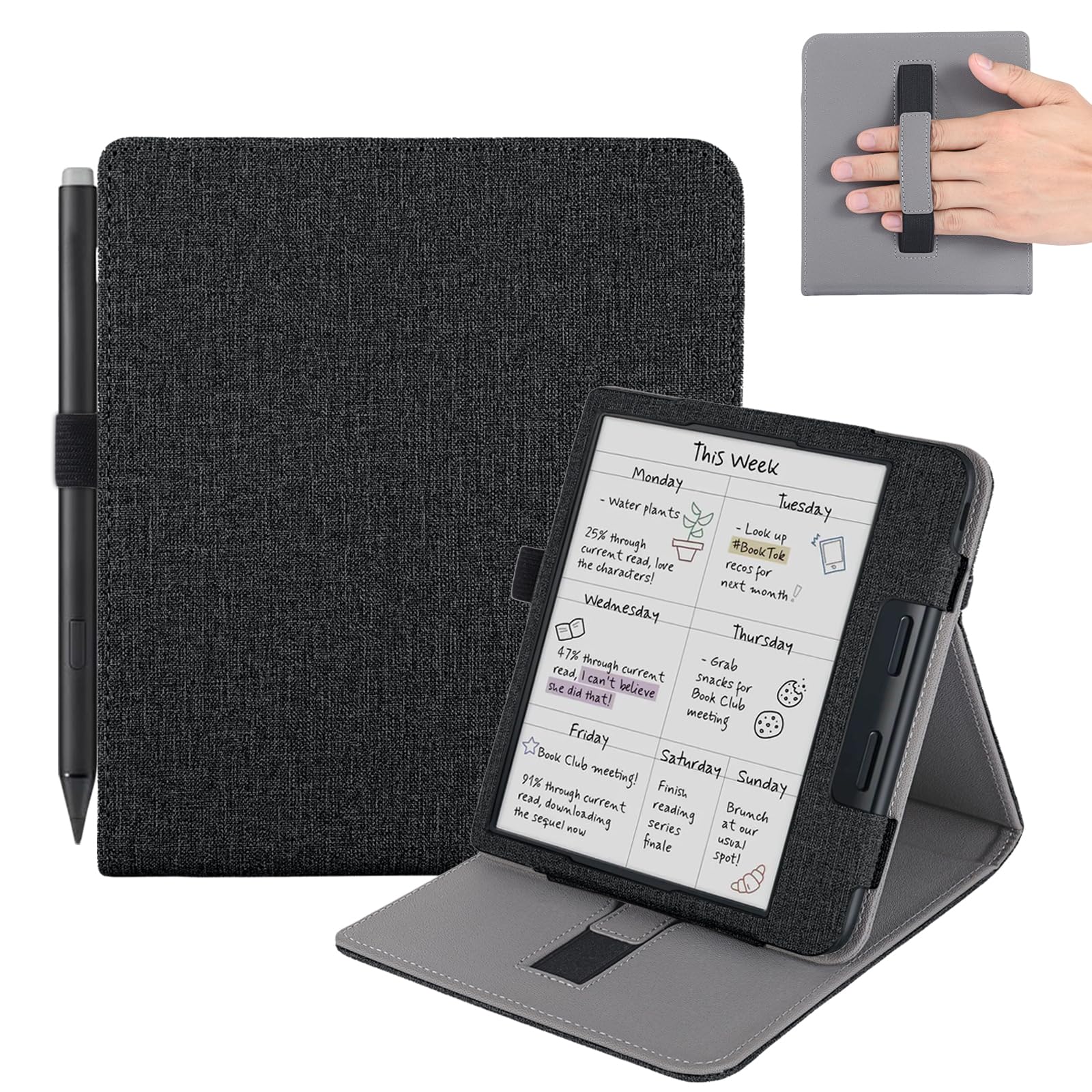 Amazon.com: Vakarey for Kobo Libra Colour Case with Pen Holder