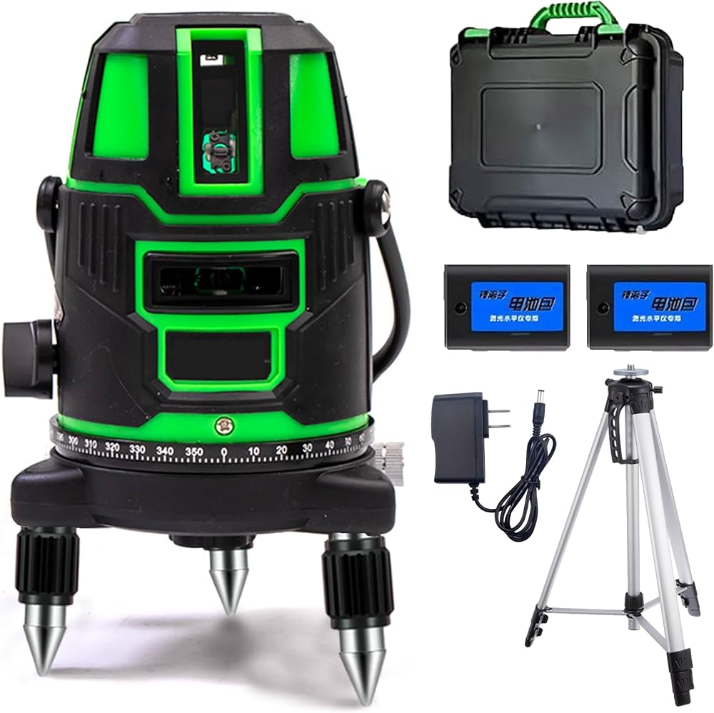 Amazon | 墨出し器 レーザー墨出し器 グリーンレーザー 水平器 5ライン