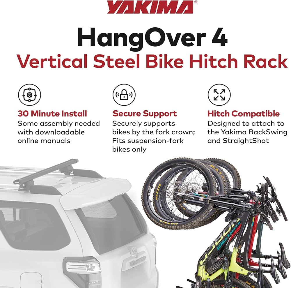 Amazon.com : Yakima 4-Bike Vertical Hanging Hitch Mount Carrier