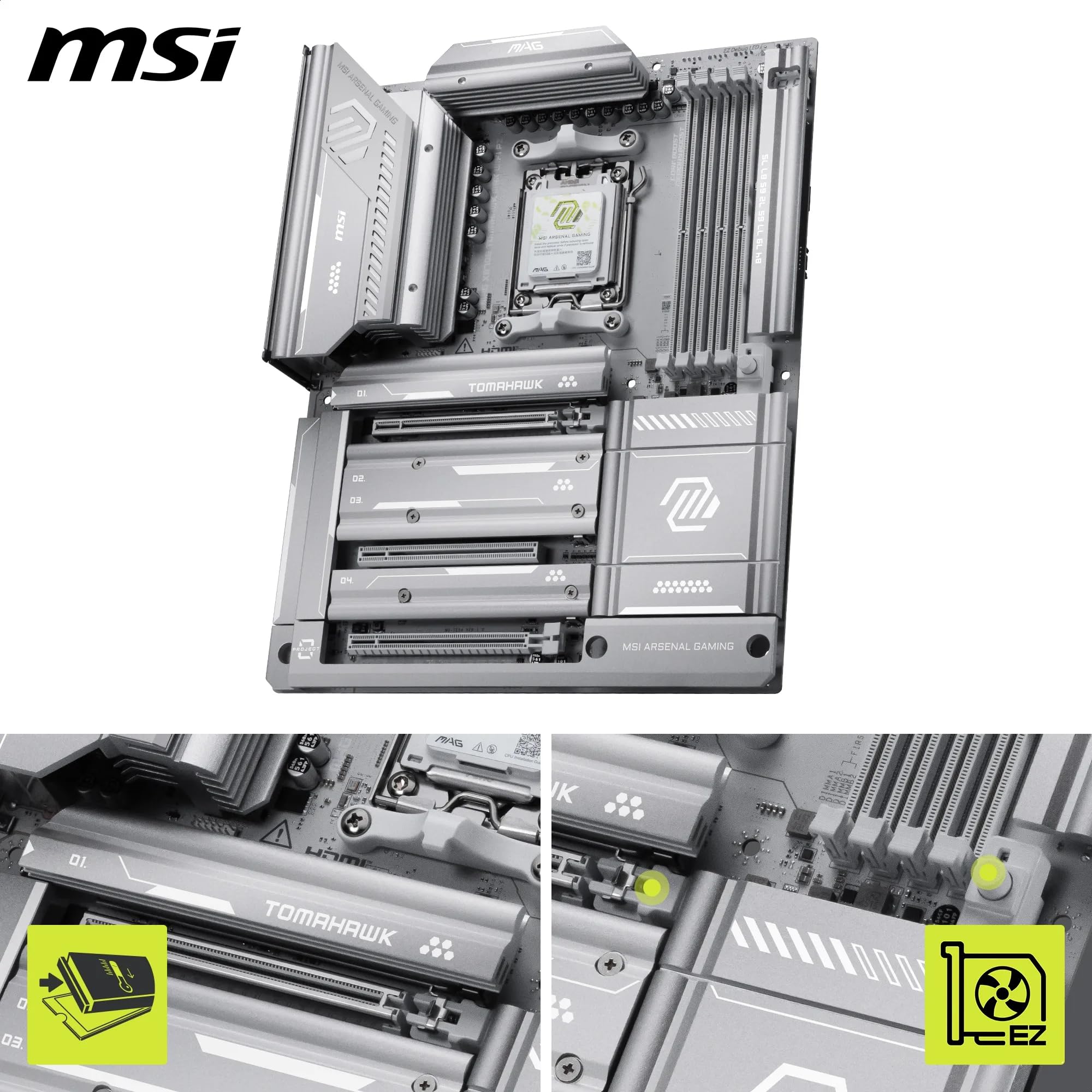 Amazon.com: MSI MAG X870E Tomahawk MAX WiFi PZ Motherboard, ATX
