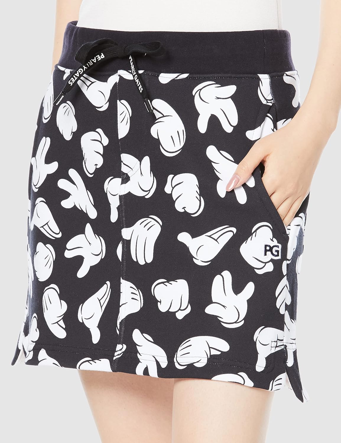 未使用 パーリーゲイツ スウェットスカート ミッキーマウス ネイビー