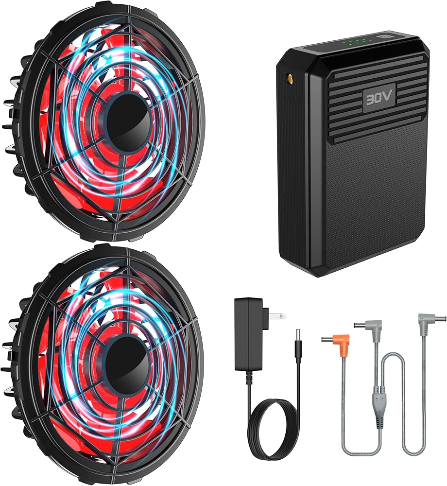 Amazon.co.jp: 空調作業服 ファンバッテリーセット 最新30V超高出力