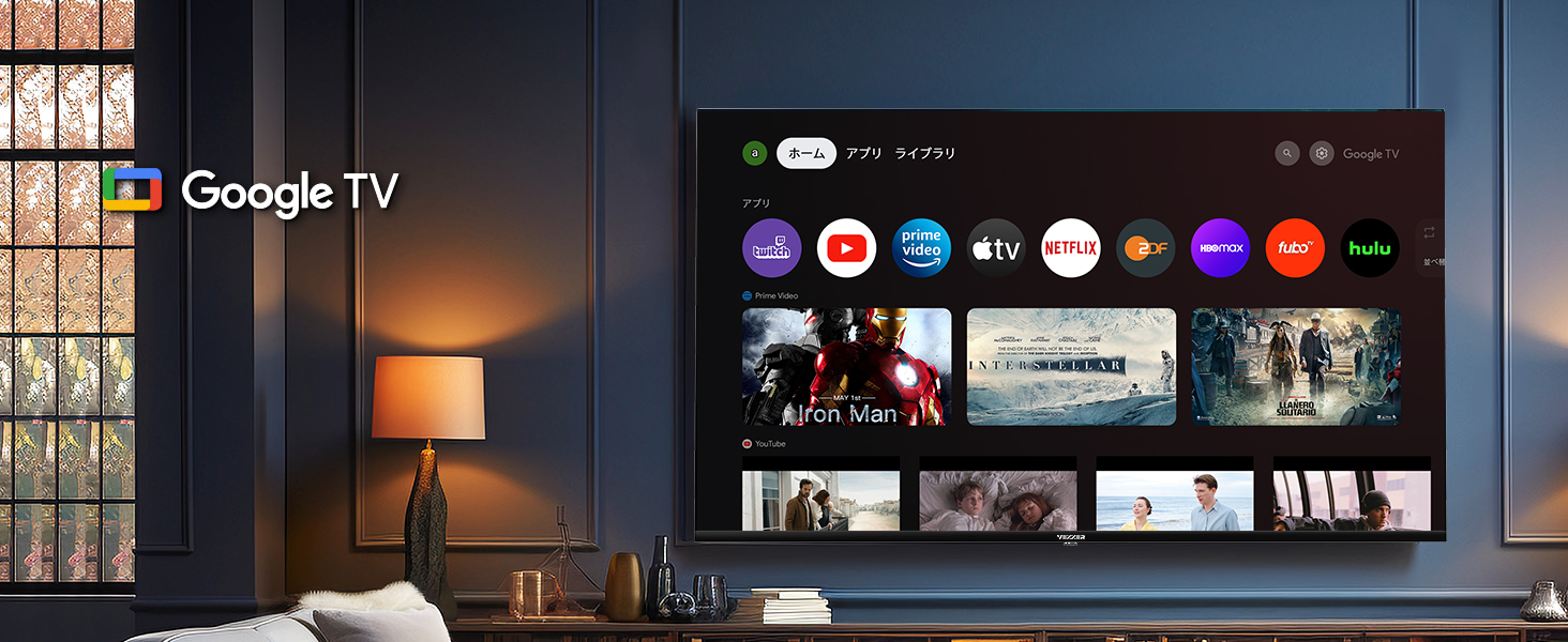 Amazon | VEZZER テレビ 50インチ 4K Google TV ネット動画対応