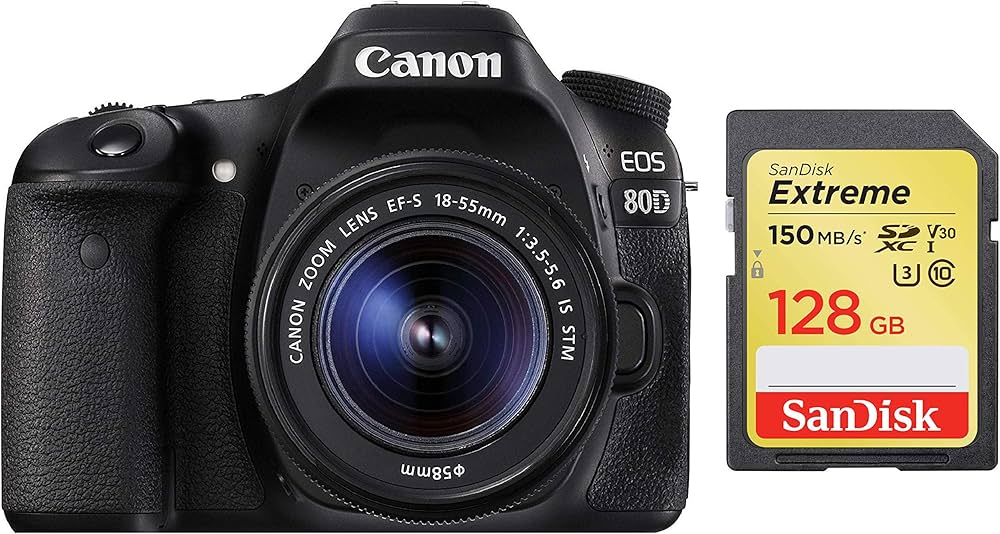 Buy Canon EOS 80D 24.2MP Digital SLR Camera (Black) + EF-S 18-55mm