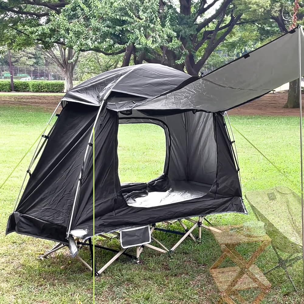 Amazon.co.jp: eモンズ [国内発送！コット付き！] 高床式 コットテント