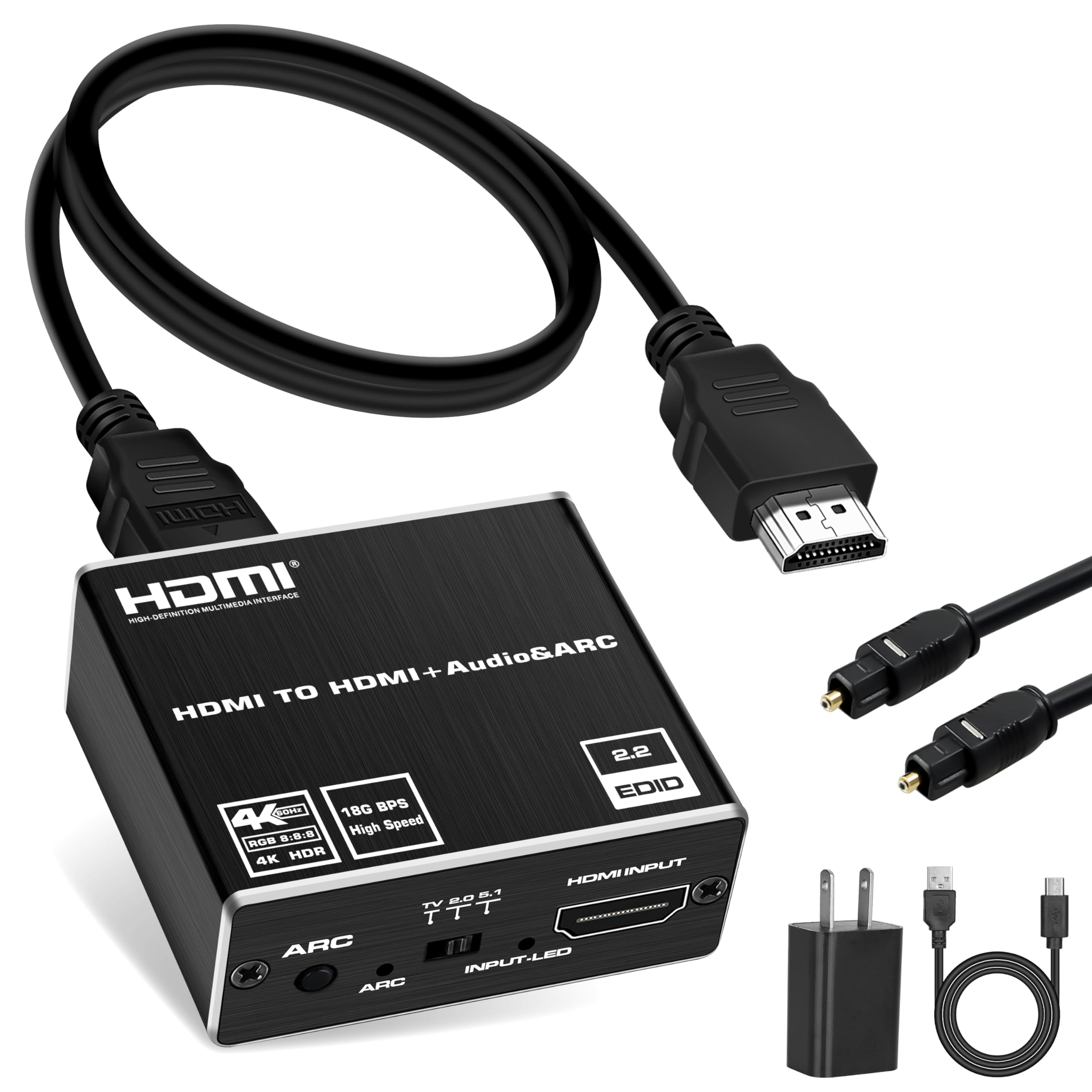 Amazon.com: HDMI ARC to Optical Audio Adapter, NEWCARE 4K@60Hz H