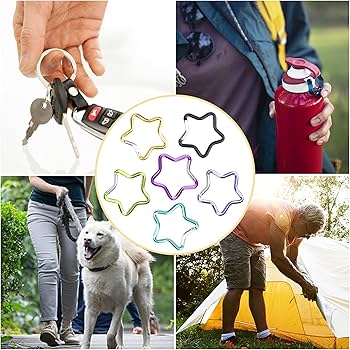 Amazon.com: SWATOM Aluminum Star Shape Carabiner Clip Spring Snap