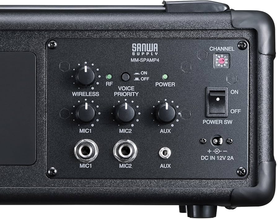 Amazon.co.jp: サンワサプライ ワイヤレスマイク付き拡声器スピーカー