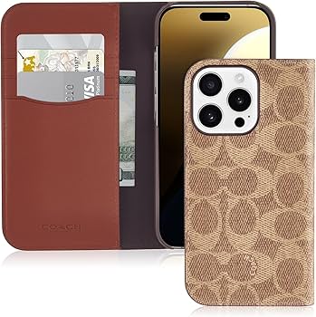 Amazon.com: Coach Signature Canvas Wallet Folio iPhone 16 Pro Case