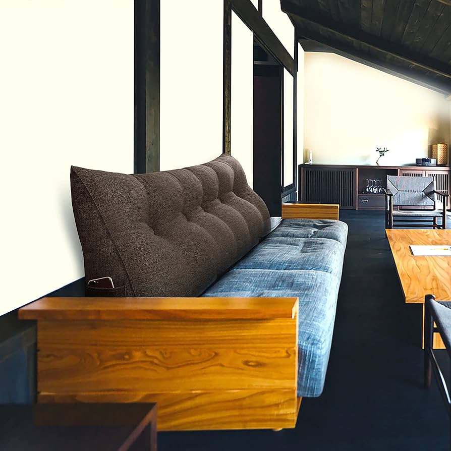 Amazon｜VERCART 綿と麻の混紡 ラージベッドレストウェッジ