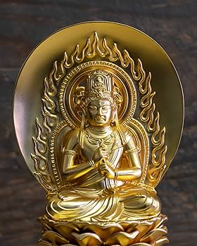 Amazon｜仏像 大日如来 18.5cm(金メッキ/24金) 仏師：牧田秀雲 原型＿