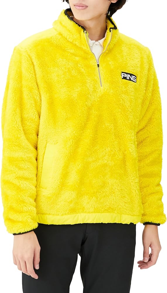 Amazon | [ピン アパレル] メンズ ハーフジップブルゾン (ボアフリース