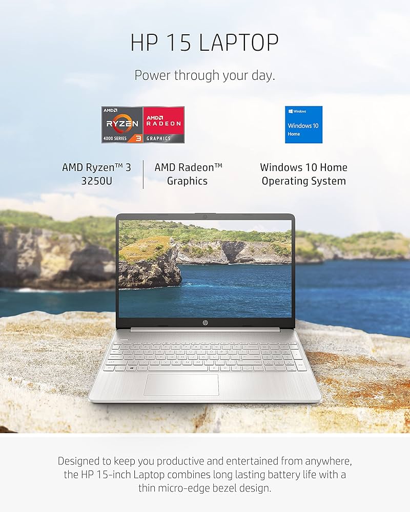 Amazon.com: HP 15 Laptop, AMD Ryzen 3 Processor, 8 GB RAM, 256 GB