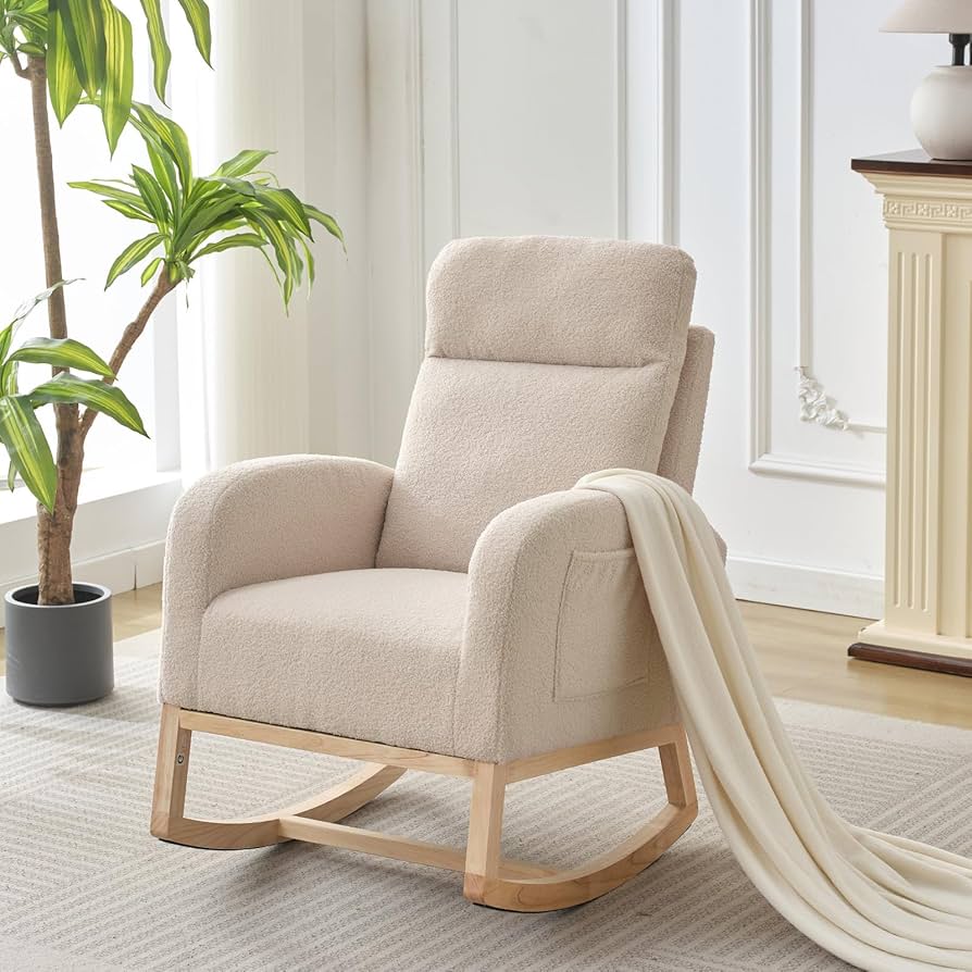 Amazon｜ガービー(Garvee) ロッキングチェア 室内 揺り椅子 ゆりかご