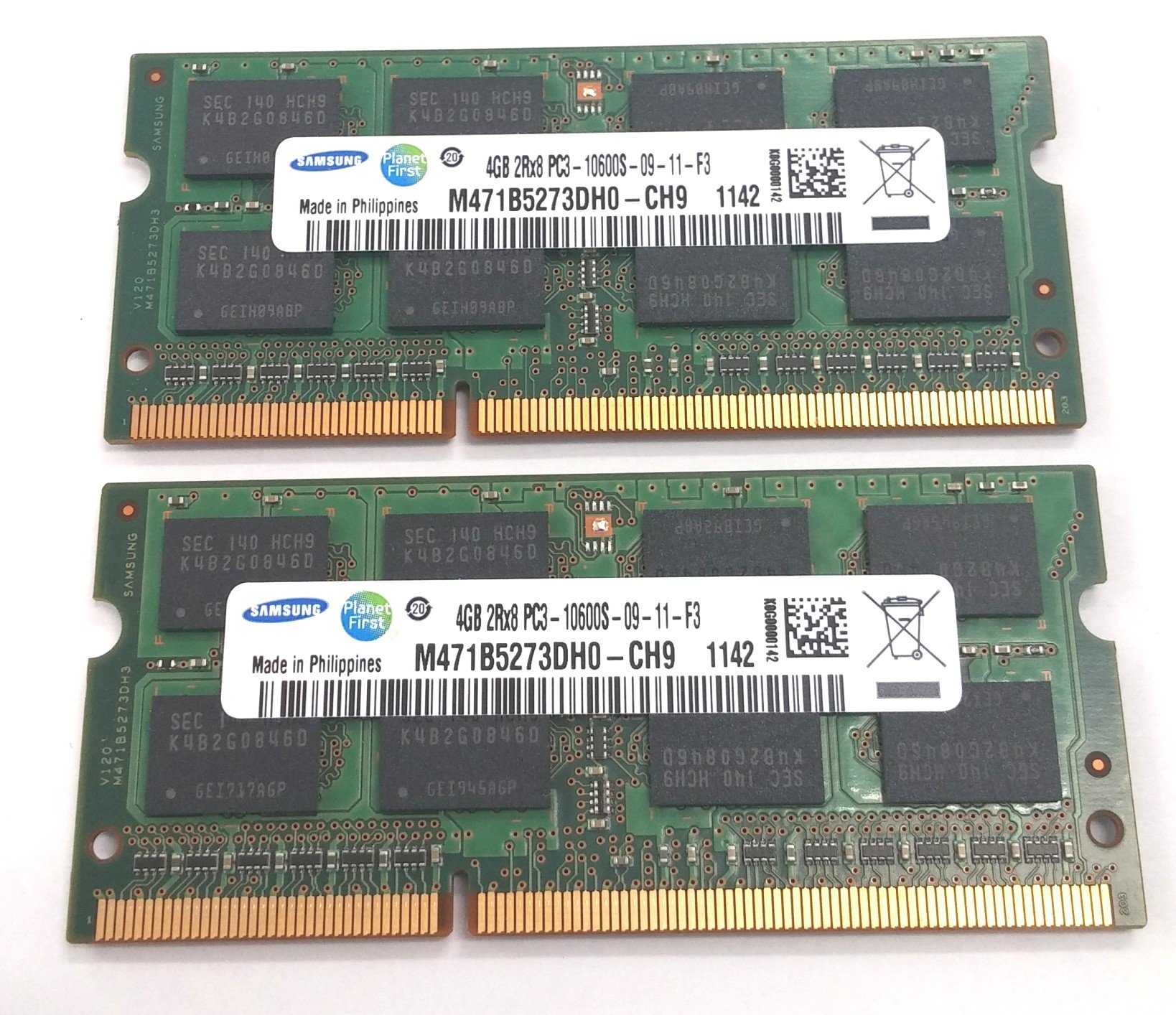 Amazon | DDR3 PC3 4GB 2枚セット サムソン製 PC3-10600S-09-11-F3