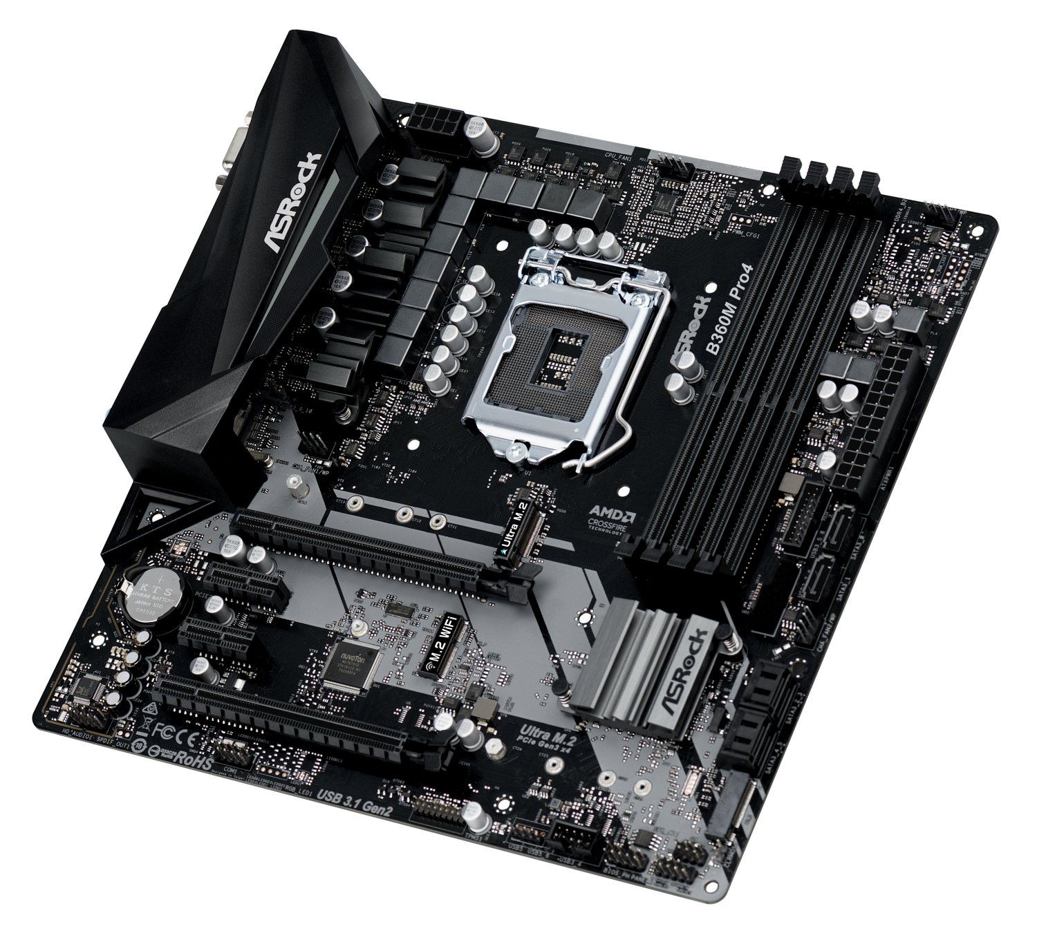 ASRock B360M PRO4 LGA1151/Intel B360/DDR4/Quad CrossFireX