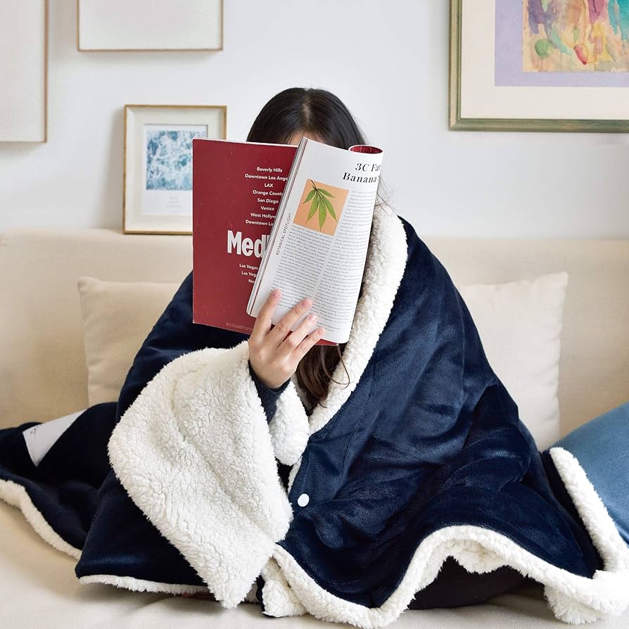 Buy JS HOME Thicken Fleece Blanket Throw, Lightweight Super Soft