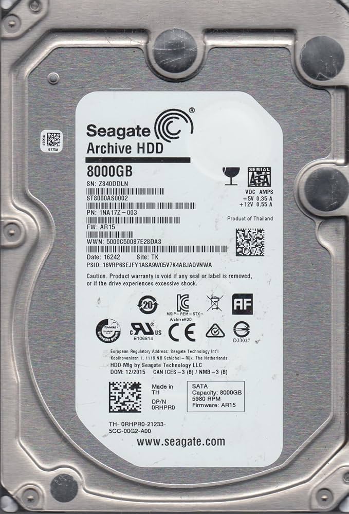 Seagate Barracuda HDD 8TB x 2台 合計16TB Amazon.com: Seagate