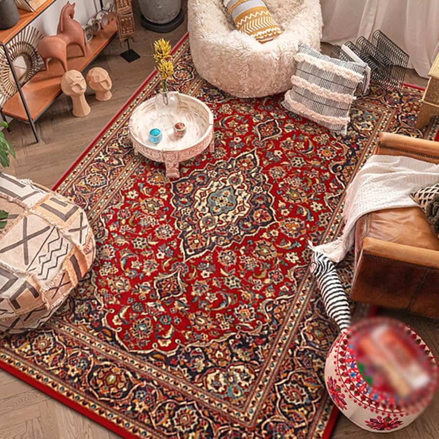 Amazon｜ペルシャ絨毯風 ラグ 民族柄 花柄5 200*300cm ペルシャ風 絨毯