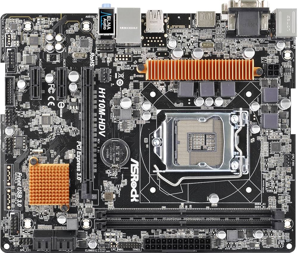 Amazon | ASRock Intel H110チップセット搭載 MicroATXマザーボード