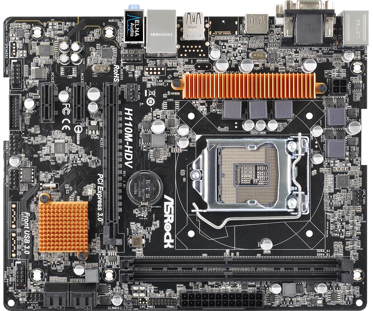 Amazon | ASRock Intel H110チップセット搭載 MicroATXマザーボード